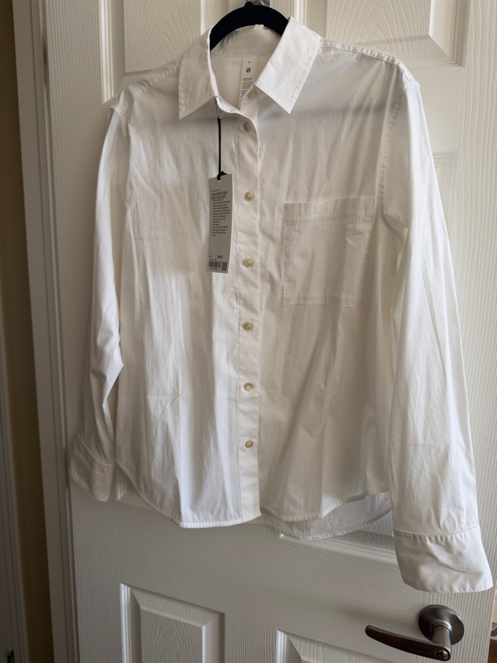 lululemon athletica White Cotton-Blend Poplin Button-Down